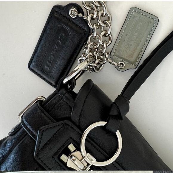 Coach Chelsea Convertible Crossbody Shoulder Bag Turnlock Flap Black F17825 - Picture 15 of 16